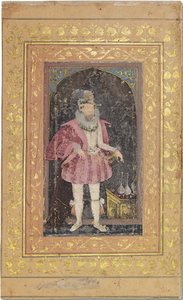 Seltenes Mughal-Porträt von James I, ca. 1615-18 von Bichitr Bichitr