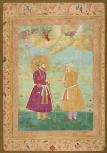 Shah Jahan mit Asaf Khan aus dem späten Shah Jahan Album, ca. 1640