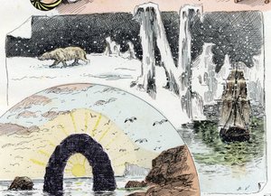 Buchstabe N (Norden, Schnee, Nacht, Schiff) von Bigot Valentin Bigot Valentin