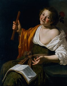Mädchen mit Flöte, ca. 1630 von Bijlert