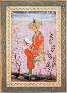 Babur (r. 1526-30) liest, Mughal