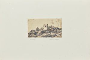 Landschaft mit einem quadratischen Turm