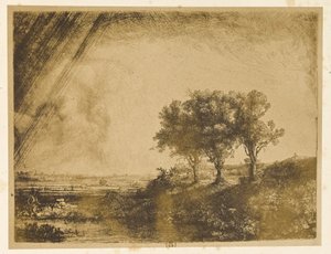 Die Landschaft mit den drei Bäumen von Bisson Frères