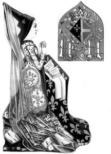 Charlotte von Savoyen 1441-1483, Königin von Ludwig XI. von Frankreich, 15. Jahrhundert 1849