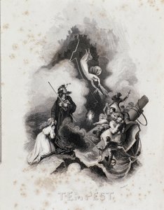 Blanchard-Gravur für den ersten Akt von William Shakespeares Der Sturm