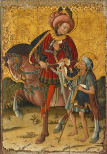 Heiliger Martin teilt seinen Mantel, um 1440 von Blasco de Granen