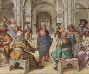 Presbyterium, achtes nördliches Joch, Streitgespräch Jesu, Boccaccio Boccaccino von Boccaccio Boccaccino