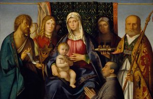 Jungfrau und Kind mit Heiligen und einem Stifter, 1505-1515