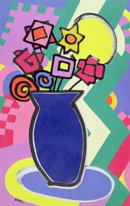 Blaues Vase, 2003 von Bodel Rikys