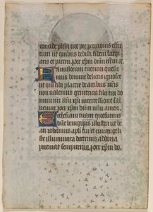 Blatt aus einem Stundenbuch: Text (verso) von Boethius Illuminator