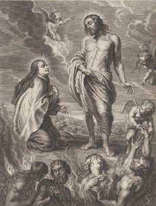 Die heilige Teresa von Avila, die für Bernardino de Mendoza Fürsprache einlegt, ca. 1640-59