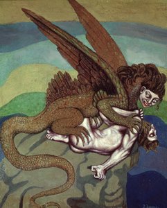 Ein Vampir in Form einer Eidechse von Boleslaw Biegas