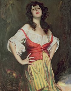 Mädchen mit einem Korb von Boleslaw Szankowski