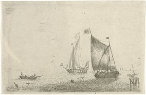 Meeresansicht mit einem Fischerboot