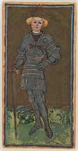 Der Bube der Schwerter, Faksimile einer Tarotkarte aus dem 