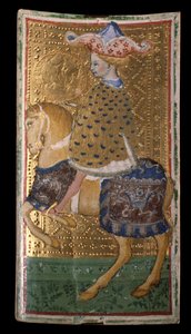 Visconti-Sforza Tarotdecks: Das Pferd der Denari