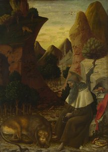 Der heilige Hieronymus in einer Landschaft, ca. 1440