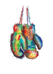 Bunte Boxhandschuhe