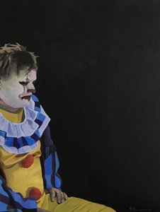 Melancholisches Clown-Porträt