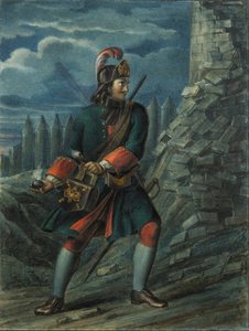 Grenadier des Preobrazhensky-Regiments im Jahr 1712, Ende 1830er Jahre von Boris Artemyevich Chorikov