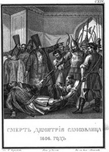 Der Tod des falschen Dmitriy I. 1606 aus Illustrierter Karamzin, 1836