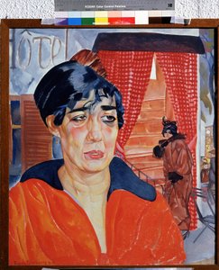 Hausmeister in Paris. Werk von Boris Dmitrijewitsch Grigorjew (1886-1939), Aquarell und Gouache auf Papier von Boris Dmitrievich Grigoriev