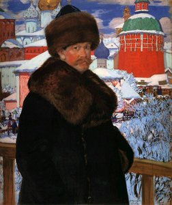 Selbstporträt, 1912 von Boris Mikhailovich Kustodiev
