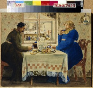 Die Kutscher von Boris Mikhailovich Kustodiev