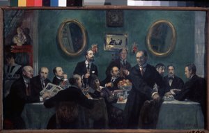Mitglieder der Welt der Kunst Bewegung von Boris Mikhailovich Kustodiev