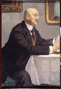 Porträt des Künstlers Igor Grabar von Boris Mikhailovich Kustodiev