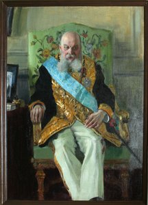 Porträt von Graf Dmitri Martynovich Solski 1833-1910, 1908 von Boris Mikhailovich Kustodiev