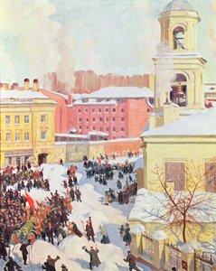 Der 27. Februar 1917 von Boris Mikhailovich Kustodiev