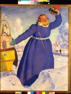 Ein leichtsinniger Kutscher von Boris Mikhailovich Kustodiev