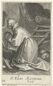 Heiliger Elias von Caesarea als Einsiedler von Boëtius Adamsz. Bolswert