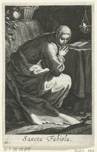 Heilige Fabiola von Rom als Einsiedlerin von Boëtius Adamsz. Bolswert