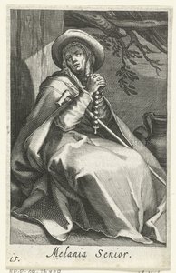 Heilige Melania die Ältere als Einsiedlerin von Boëtius Adamsz. Bolswert