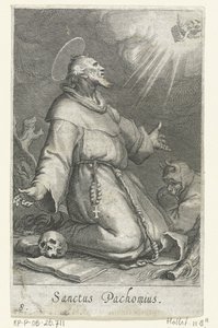 Heiliger Pachomius der Ältere als Einsiedler