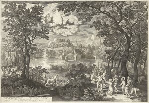 Landschaft mit Martyrium des heiligen Stephanus