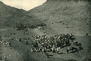 Karawane durch den Khyber-Pass