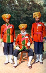 Offiziere der 15. Ludhiana Sikhs, Indische Armee, Indien, 1922