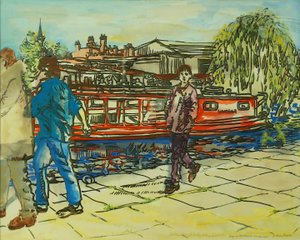 Jungen am Treidelpfad, Camden Lock von Brenda Brin Booker