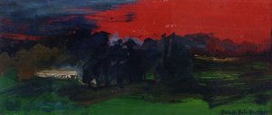 Landschaft mit rotem Himmel von Brenda Brin Booker