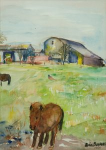 Pony auf der Wiese, East Green von Brenda Brin Booker