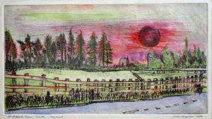 Sonnenuntergang, Hedgerley Green von Brenda Brin Booker