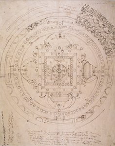 Umriss eines Mandalas von Brian Houghton Hodgson