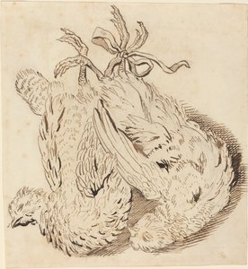 Zwei tote Hühner von British 18th Century