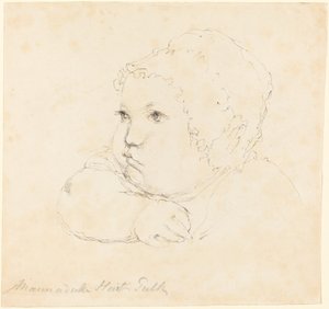 Kopf eines Kindes mit Mütze von British 18th Century after John Flaxman
