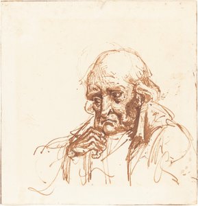 Kopf eines alten Mannes von British 19th Century