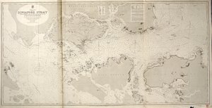 Chinesisches Meer SINGAPUR STRASSE von Staff Commander JW Reed Navg Lieuts TH Tizard... Unterstützt von den Offizieren der HMS Rifleman 1865-69 von British School