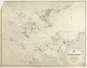 Chinesisches Meer Singapur Hauptstraße Von Tree I (Pulo Angup) bis Battam Bay, vermessen von Staff Commander J.W. Reed, R.N. und den Offizieren der H.M.S. Rifleman
